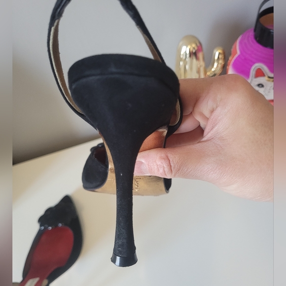 Christian LaCroix Vintage Slingback Heels, GUC, Size 38 - Picture 7 of 9